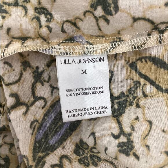 Ulla Johnson Trula Tie Shoulder Mini Dress Coverup In Citrus Size Medium - Picture 14 of 15